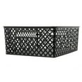 thumbnail image 2 of Mainstays Medium Black Decorative Plastic Storage Basket, 14 in x 11.5 in x 5.3 in, 2 of 8
