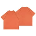 thumbnail image 4 of Ticikt Boys Short Sleeve Shirts Kids Summer Crewneck T-Shirts Casual Tops Washed Vintage Style Top for Children Everyday Wear School Outdoor Activities,Color:Orange,Size:9-10 Years, 4 of 9