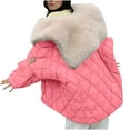 thumbnail image 2 of Nnhblu Winter Coats for Womens Womens 2023 Long Sleeve Fuzzy Fleece Open Front Hooded Cardigans Jacket Coats Outerwear with Pocket Pink Outerwear, 2 of 7