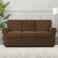 thumbnail image 5 of Subrtex 7-Piece Stretch Sofa Slipcover Sets with 3 Backrest Cushion Covers and 3 Seat Cushion Covers (Sofa, Coffee), 5 of 8