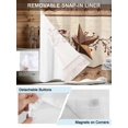 thumbnail image 5 of No Hook Shower Curtain with Snap-in Liner, Farmhouse Texas Star Brown Waterproof Fabric Bathroom Curtains, Berry Vintage Wooden Bath Curtains & Mesh Top Window Narrow 36"x78", 5 of 9