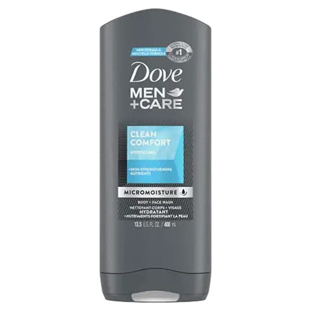 Dove Men + Care Body & Face Wash, Clean Comfort 13.50 Oz (Pack Of 3), 2.16 Lb
