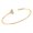 Yellow Gold, variant on One Way Arrow Sterling Silver Diamond Adjustable Cuff