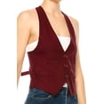 thumbnail image 6 of Women's Casual Solid Racerback Vest Button Down Closure, 6 of 7