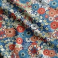 thumbnail image 1 of Soimoi Chinese Floral Print, Silk Fabric, Decor Sewing Fabric by The Yard 42 Inch Wide,Decorative Fabric for Shirts Suits Ties, Blue, 1 of 5