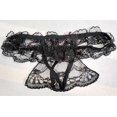 thumbnail image 3 of Gay Mens Sissy Panties Lingerie See Through Newest Mesh Lace Thongs Bowknot Open Crotch Jockstraps Bikini Underwear Cover, 3 of 5