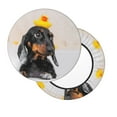 thumbnail image 2 of Naloa Dachshund Sitting in Bathtub Round Bar Stool Cushion Cover 12-14 inch, Fits Kitchen, Office, Restaurant Chairs - 12 inch, 2 of 7