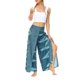 thumbnail image 4 of VISgogo Pantalones de pierna ancha de verano para mujer, pantalones sueltos sueltos de tiro medio con estampado bohemio con divisiones para yoga, playa, vacaciones VISgogo  moda, 4 of 8