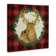 thumbnail image 4 of Stupell Industries Deer on Plaid & Wreath Holiday Painting Wrapped Canvas Art Print Wall Art, 17 x 17, 4 of 8
