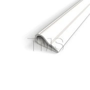 Self Adhesive Weatherstrip, .375'' Wide Silicone Teardrop (20' Roll,White)