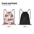 thumbnail image 5 of Bingfone Watercolor Red Truck And Fir Tree Drawstrings Backpacks Bags For Men Women Gym Drawstrings Bag, 5 of 9