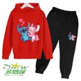 thumbnail image 3 of Ropa deportiva informal con estampado creativo de puntadas de invierno para niños y niñas, camisetas y pantalones para niños, traje deportivo para niños de 3 a 14 años, 3 of 5