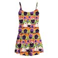 thumbnail image 6 of Cdudpw Cute Pajamas for Women Halloween Print Top and Shorts Pj Set Two Piece Pajama Set Sleepwear Sleep Outfits(T144-Purple), 6 of 6