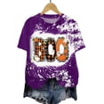 thumbnail image 4 of Akiihool Womens Halloween Shirts Plus Size Halloween Shirts for Women Pumpkin Graphic Tshirt Fall Casual Short Sleeve Tee Tops Purple,XXXXXL, 4 of 5