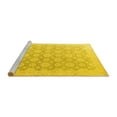 thumbnail image 2 of Ahgly Company Machine Washable Indoor Rectangle Abstract Yellow Modern Area Rugs, 2' x 4', 2 of 4