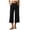 Black#womens vintage wide leg jeans, variant on yardsong Corduroy Capris for Women Pull On Wide Leg Linen Capri Pants Summer Buttons High Waist Work Office Crop Pant with Pockets Black,M