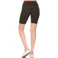thumbnail image 3 of Womens High Waist Ultra Soft Printed Fashion Biker Shorts, 3 of 4