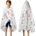 thumbnail image 3 of White Ballerina Swan Pattern Hooded Bath Towel，50"x30" for Ages 3 To 12 Kids, Quick Dry Lightweight Soft Microfiber Hood Beach Towel Cover Up for Kids, 3 of 7
