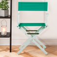 thumbnail image 2 of Silla Casual Home Director's 18 con marco blanco de lona verde azulado, 2 of 7