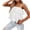White, variant on Womens Cami Tank Tops Solid Color Thin Strap Layered Ruffled Sleeveless Tank Top for Summer Casual Outings and Styling