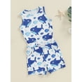 thumbnail image 2 of Toddler Baby Boy Summer Outfits Cartoon Shark Print Sleeveless Vest Tank Tops and Shorts Set Infant Beach Casual Clothes, 2 of 7