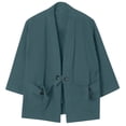 thumbnail image 2 of Casual Jackets for Men 2025 Japanese Lightweight Loose Linen Cardigan Jacket with Pockets Outerwear Coat, 2 of 7