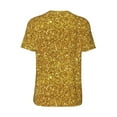 thumbnail image 3 of Haiem Hip Hop Hipster Baseball Jersey Button Down Shirts Sports Uniforms Men Women Jersey(Gold Glitter,Medium), 3 of 9