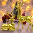 thumbnail image 6 of 2 Pcs Christmas Table Gold Reindeer Wedding Valentine's Day Table Decoration Mini Resin Elk Figurine Christmas New Year Holiday Decoration, 6 of 9