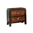 thumbnail image 2 of Simple Relax 2 Drawers Nightstand With Two-Tone Design, Acacia and Walnut, 2 of 5
