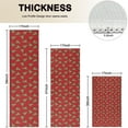 thumbnail image 4 of Red Christmas Tree Pattern Kitchen Rugs Sets Of 3,Kitchen Runner Rugs Non Skid Washable,Decorative Kitchen Floor Mats for Kitchen,Sink,Laundry,17"x30"+ 17"x47" + 17"x59", 4 of 6
