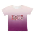 thumbnail image 4 of Toddler Kids Girls Short Sleeve Cotton T Shirts Soft 24 Months 2t 3t 4t 5t 6t 7t Comfortable Summer Casual Basic Daily Wear Tops Clothes Gibobby,6-7 Years,Light Purple, 4 of 4