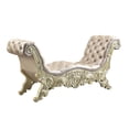 thumbnail image 5 of ACME Vatican Bench, Pu Leather, Light Gold & Champagne Silver Finish, 5 of 5