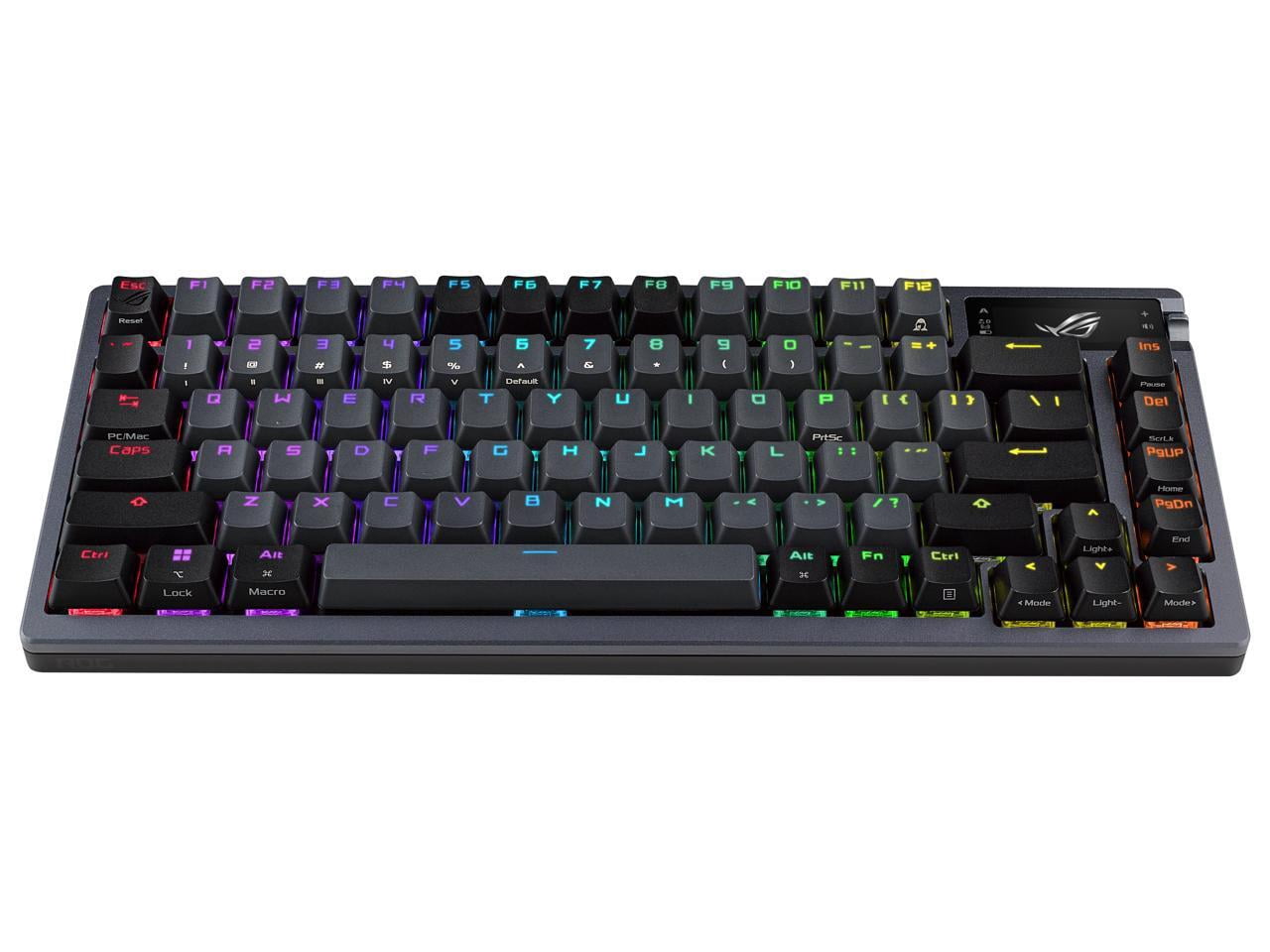 ASUS ROG Azoth 75 Wireless DIY Custom Gaming Keyboard - OLED display, Hot-Swappable Pre-lubed ROG NX Storm Switches & Keyboard Stabilizers, PBT Keycaps, RGB