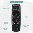 thumbnail image 3 of Interruptor de ventanilla eléctrica Unique Bargains principal del lado del conductor delantero izquierdo para Chrysler 200 2015-2017 68271203AB, 3 of 8