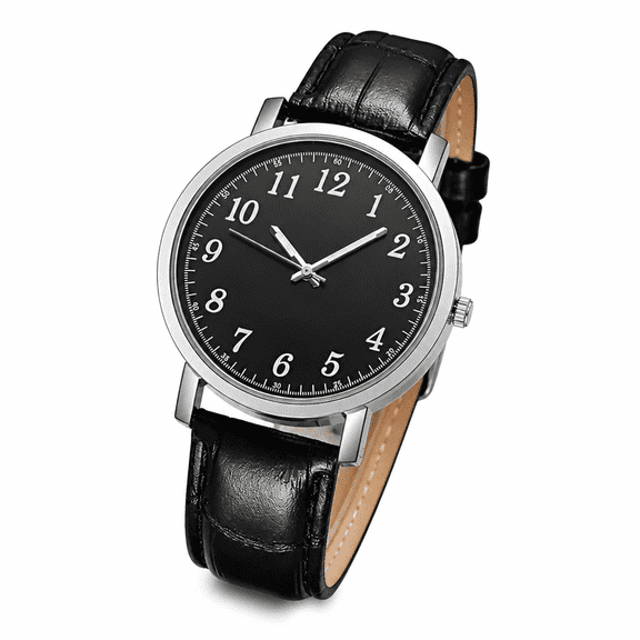 AURENIX Automatic Watches for Men Fashion Design Leather Watch Digital Quartz Men's Watch