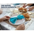 thumbnail image 3 of Ruvanti Cloth Napkins set of 12, 18x18 Inches Napkins Cloth Washable, Soft, Durable, Absorbent, Cotton Blend. Table Dinner Napkins Cloth for Hotel, Wedding Event, Parties - Sky Blue, 3 of 9