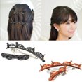 thumbnail image 1 of 4 Uds. Herramienta para el cabello trenzada francesa, banda de doble capa a la moda, Clip trenzado, pinzas para el cabello delanteras, horquilla, diadema, herramienta de belleza, accesorio para el cab, 1 of 5