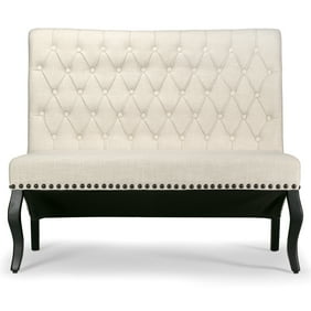 Furniture Of America Oper Rustic 3 Seater Tufted Linen Like Fabric