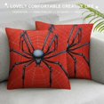 thumbnail image 3 of Halloween Spider Pillow Covers Red Blue Spider Web Halloween Wild Animals Reversible Throw Pillow Covers Cases,Abstract Geometry Web Lines Square Cushion Covers Set for Bedroom, 3 of 5