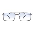 thumbnail image 2 of Elegant Mens Luxury Designer Fashion Narrow Rectangular Sunglasses Silver - Grey Clear, 2 of 4