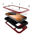 thumbnail image 2 of for iPhone 14 Pro Max Case, 360 Full Body Protective Cover Heavy Duty Shockproof Armor Aluminum Alloy Metal Case with Silicone Built-in Screen Protector for iPhone 14 Pro Max 6.7",Red, 2 of 10