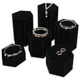 thumbnail image 3 of 888 Display USA, Inc 6 Piece Deluxe Hexagon Shaped Black Velour Risers Set, 3 of 6