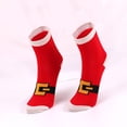 thumbnail image 4 of Chaussettes Rouges Imprimé de Noël pour Hommes Ou Femmes Performance Décontractée Coton Sport Loisirs Chaussettes Chaudes, 4 of 4