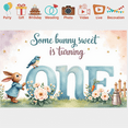 thumbnail image 5 of Decorative Design Banner Floral Elements Number One for First Birthday Baby Shower Spring Party Outdoor Event Celebration, 5 of 8