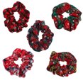 thumbnail image 1 of 5pcs Navidad Navidad Copos de nieve Pelo Scrunchies Pelo Elástico Scrunchy Corbatas Cuerdas, 1 of 7