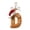 White C, variant on Christmas 2026 Acrylic Letter Pendant Ornament with Santa Hat, Initial Letter Hanging Ornament for Tree, Mantel, Wreaths, Holiday Decor Gift Idea (white)