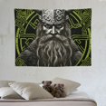 thumbnail image 4 of GOSMITH  Viking Odin Green Rune Tapestry Norse God Warrior Wolf Swords Wall Hanging Tapestry for Kids Bedroom Living Room Dorm Man Cave Background, 4 of 7