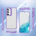 thumbnail image 4 of Compatible with Samsung Galaxy S24 Plus Case Clear Case with Camera Hidden Kickstand Foldable Stand Men Women Girls Phone Case Slim Soft TPU Translucent Shockproof Phone Cover, Light Purple, 4 of 16