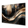 thumbnail image 2 of Designart "Marbled Euphoria Gold and Black VI" Abstract Marble Metal Wall Art, 2 of 4