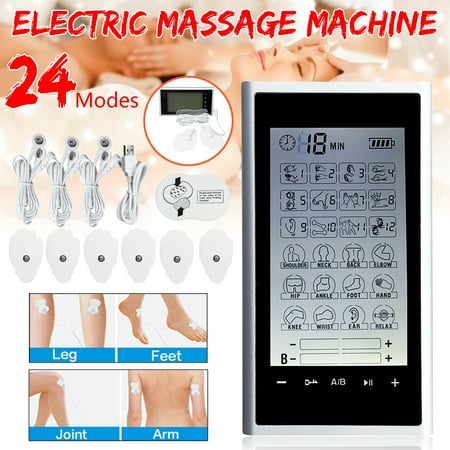 Grtsunsea 24 Modes Electric Therapy Machine Massager Muscle Massaging Shoulder Waist Back Pain Relief Relaxer USB Charging